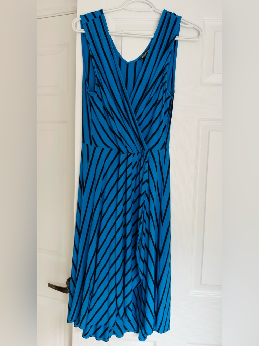 Tommy Bahama Blue V‑Neck Sleeveless Wrap Dress size S
